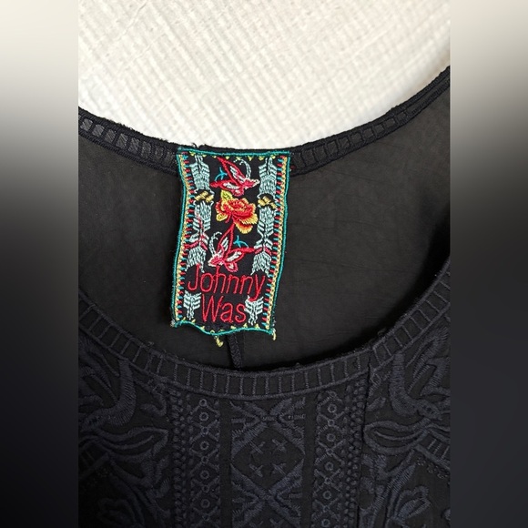 Johnny Was black embroidered black Rayon dress, size S/M
Retail $625 - Picture 4 of 4